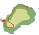 Aponisos beach on map