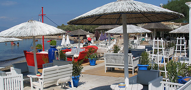 Avra beach Aegina town