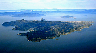 Aegina island from above