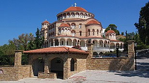Agios Nektarios Church - Aegina island Greece