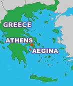 Aegina island on map