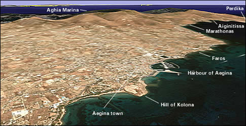 Map of Aegina island