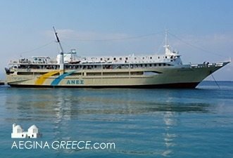 Agios Nektarios Ferry at the port of Aegina island