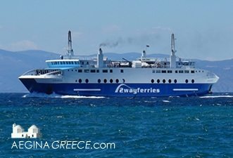Axaios Ferry heading to Aegina