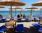 The beach at Vagia on Aegina island