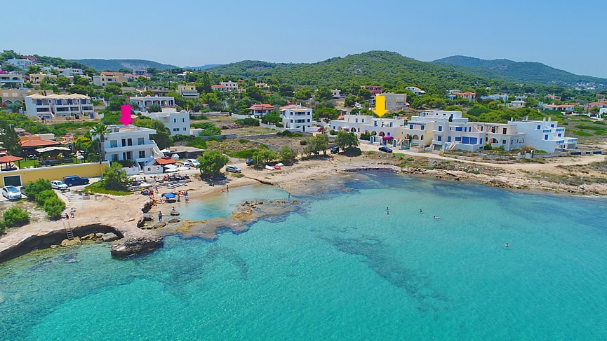 Located of The Beachhouse Apartment en The Beachhouse Villa Pink=Beachhouse Apartments Yello=Beachvilla