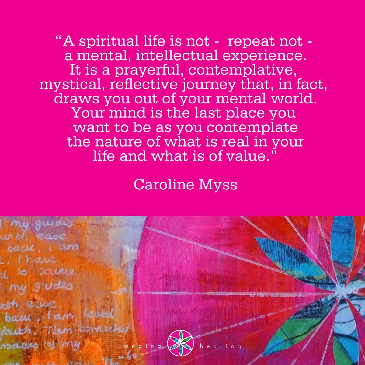 A spiritual life is Quote by Caroline Myss